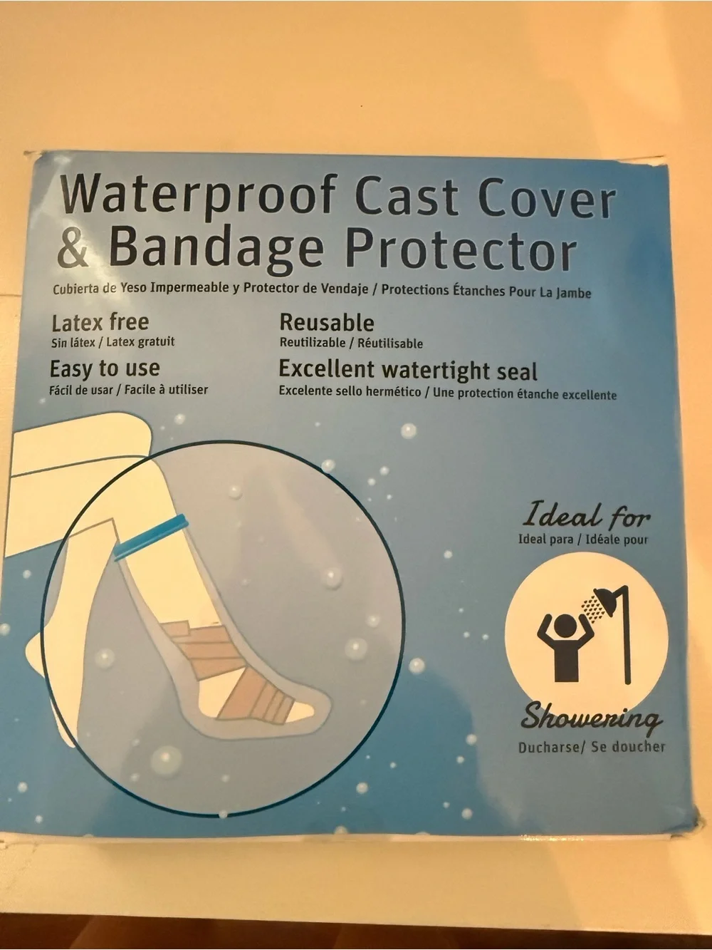 Waterproof Cast Cover & Bandage Protector - Blue
